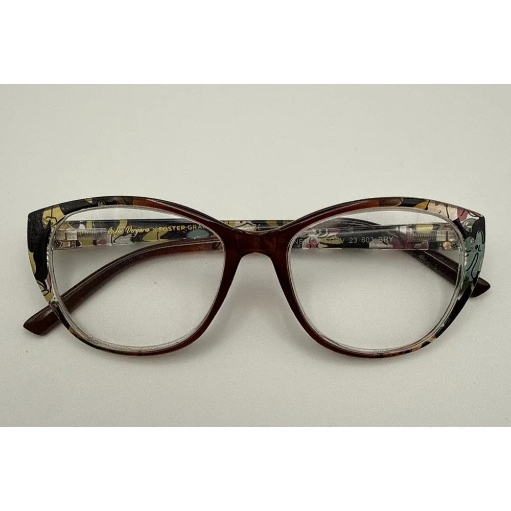 SOFIA VERGARA Eyeglass Frames Foster Grant NS0624- 23 603. BRY Brown & CASE